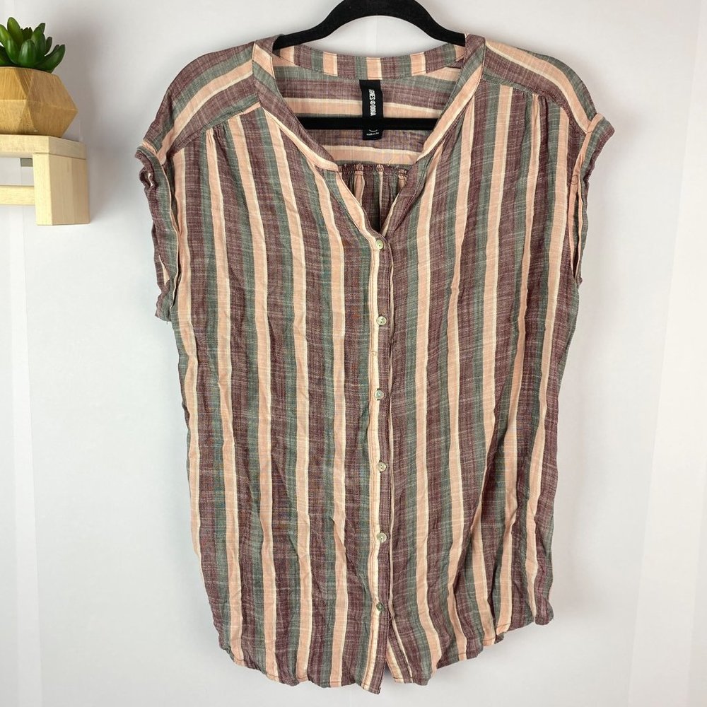 Agnes & Dora Stripe‎ Blouse size Large